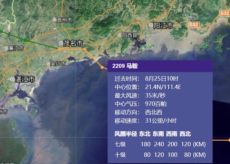 第9號臺風(fēng)馬鞍登陸廣東電白沿海