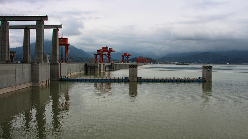 熱浪襲擊中國四川省的水電：三峽大壩，位于中國湖北省遭受旱災(zāi)的四川下游。