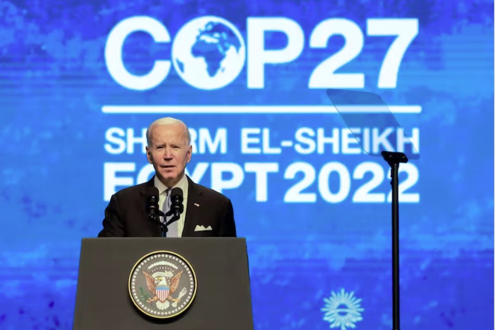 COP27：拜登說氣候危機關(guān)乎&ldquo;地球的生命&rdquo;