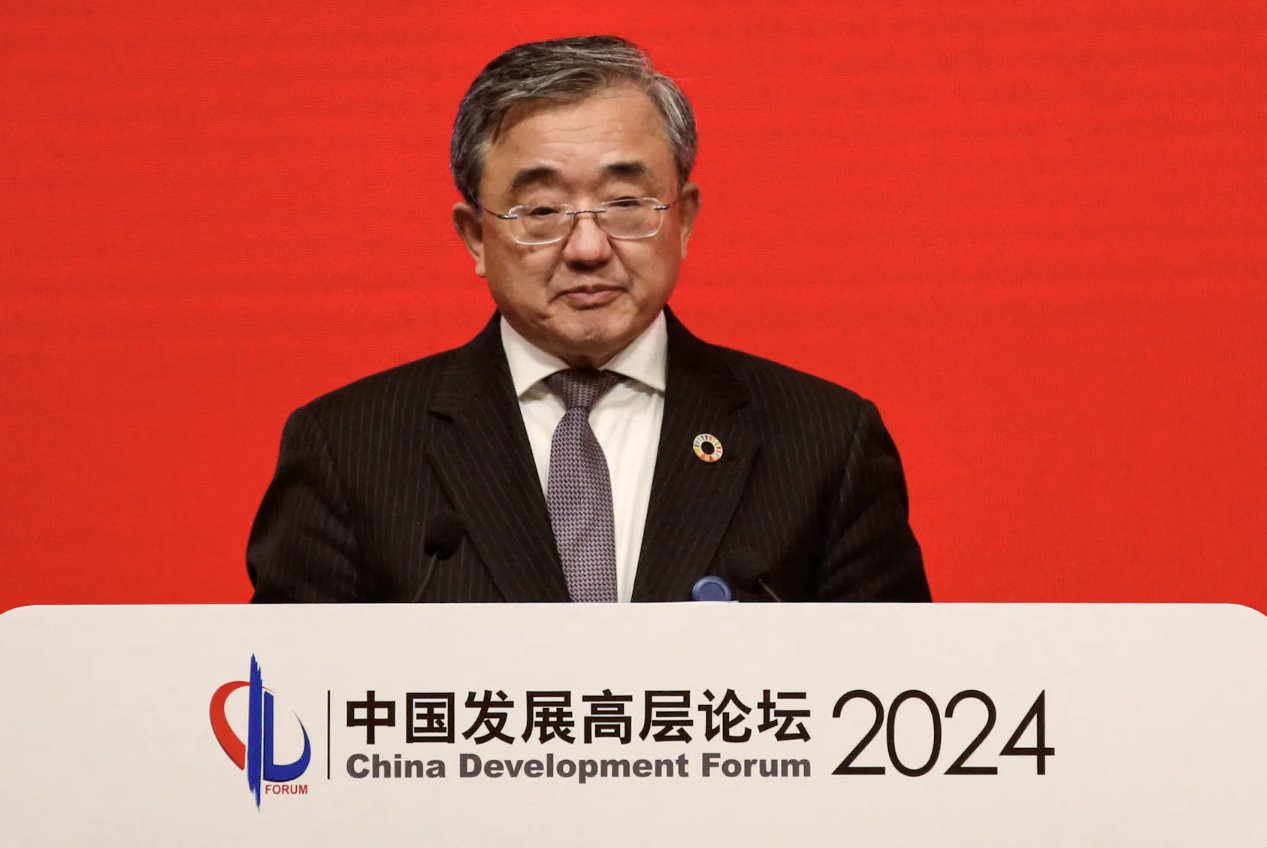 中國(guó)氣候變化問(wèn)題特使劉振民于2024年3月24日在中國(guó)北京舉行的2024年中國(guó)發(fā)展高層論壇上發(fā)表講話。