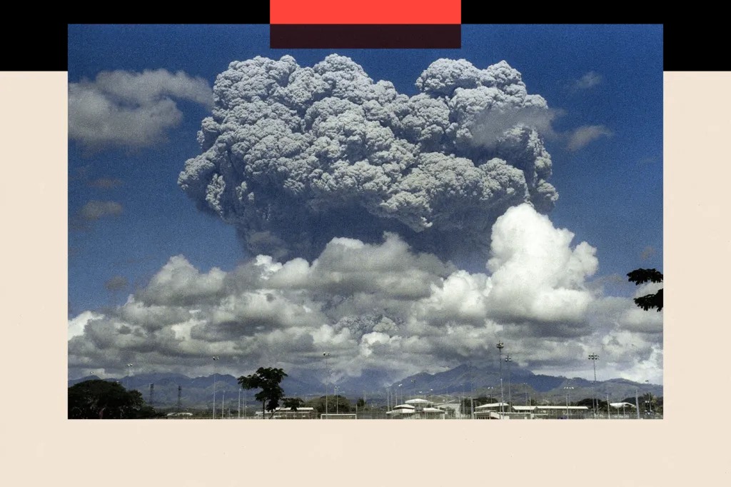 1991年皮納圖博火山爆發(fā)后，全球氣溫下降。