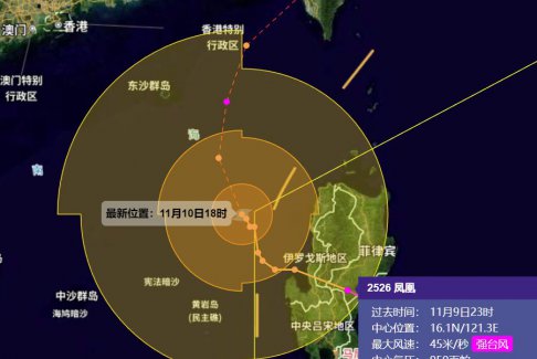 2025年的26號臺風鳳凰穿過菲律賓后可能二次登陸臺灣