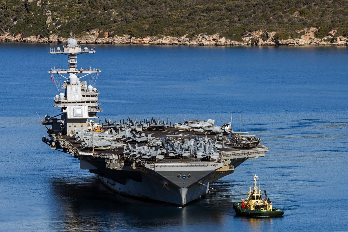 2026年2月26日，美國海軍&ldquo;杰拉爾德&middot;R&middot;福特&rdquo;號航空母艦離開克里特島蘇達灣。